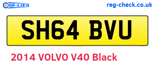 SH64BVU are the vehicle registration plates.