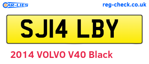 SJ14LBY are the vehicle registration plates.