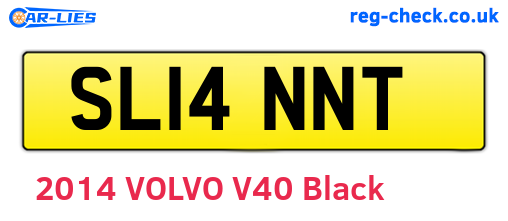 SL14NNT are the vehicle registration plates.