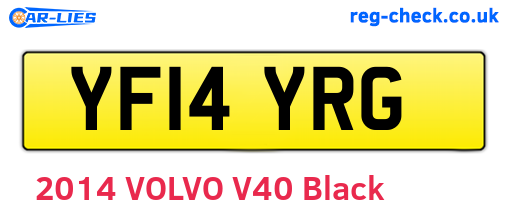 YF14YRG are the vehicle registration plates.