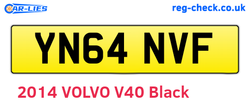 YN64NVF are the vehicle registration plates.