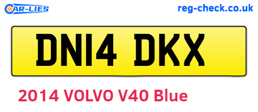 DN14DKX are the vehicle registration plates.