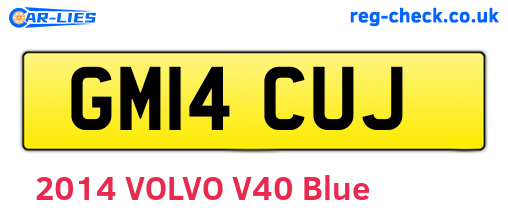 GM14CUJ are the vehicle registration plates.