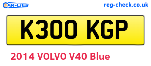 K300KGP are the vehicle registration plates.