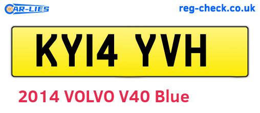 KY14YVH are the vehicle registration plates.