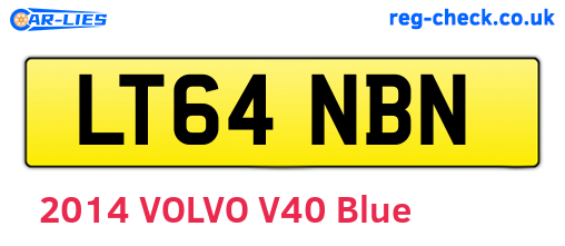 LT64NBN are the vehicle registration plates.