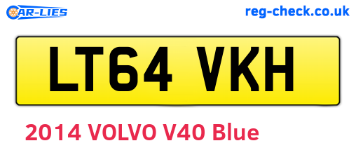 LT64VKH are the vehicle registration plates.