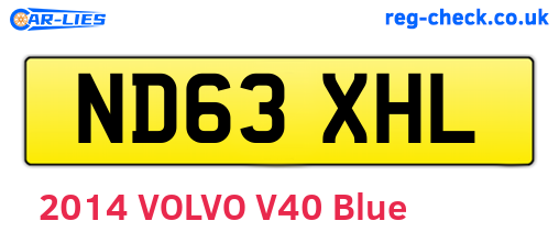 ND63XHL are the vehicle registration plates.
