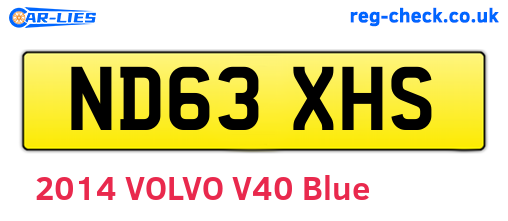ND63XHS are the vehicle registration plates.