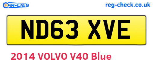 ND63XVE are the vehicle registration plates.