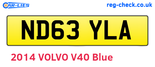 ND63YLA are the vehicle registration plates.