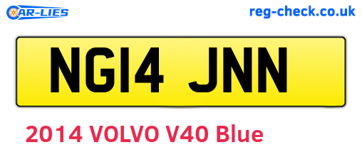 NG14JNN are the vehicle registration plates.