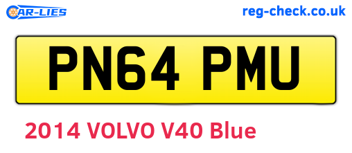 PN64PMU are the vehicle registration plates.