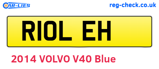 R10LEH are the vehicle registration plates.