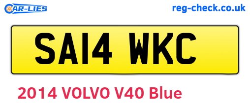 SA14WKC are the vehicle registration plates.