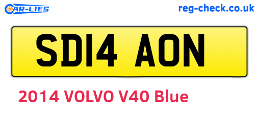 SD14AON are the vehicle registration plates.