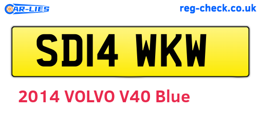 SD14WKW are the vehicle registration plates.