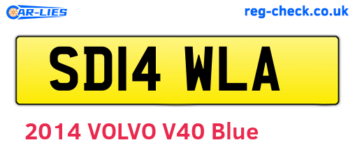 SD14WLA are the vehicle registration plates.