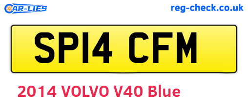 SP14CFM are the vehicle registration plates.