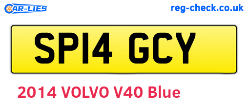 SP14GCY are the vehicle registration plates.