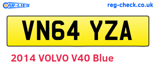 VN64YZA are the vehicle registration plates.