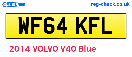 WF64KFL are the vehicle registration plates.