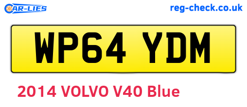 WP64YDM are the vehicle registration plates.