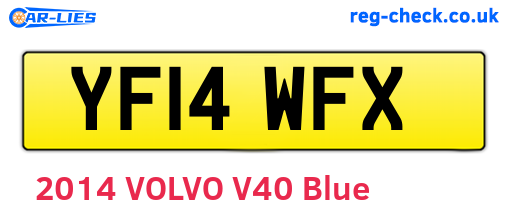 YF14WFX are the vehicle registration plates.