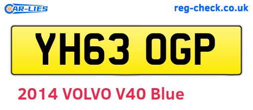 YH63OGP are the vehicle registration plates.
