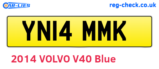 YN14MMK are the vehicle registration plates.