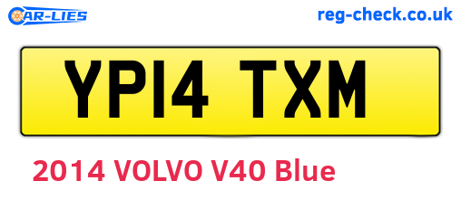 YP14TXM are the vehicle registration plates.