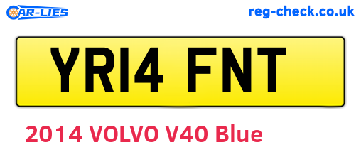 YR14FNT are the vehicle registration plates.