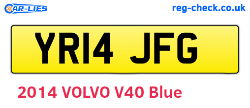 YR14JFG are the vehicle registration plates.