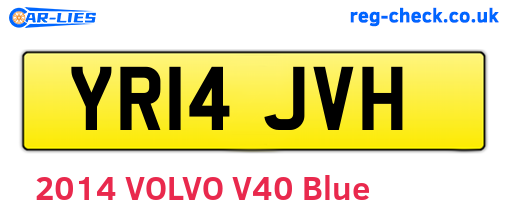 YR14JVH are the vehicle registration plates.