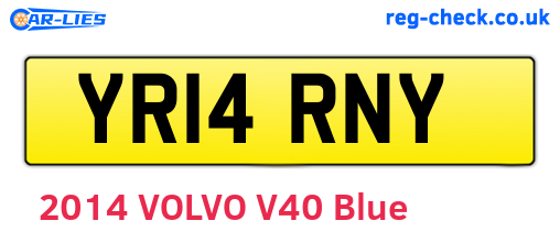 YR14RNY are the vehicle registration plates.