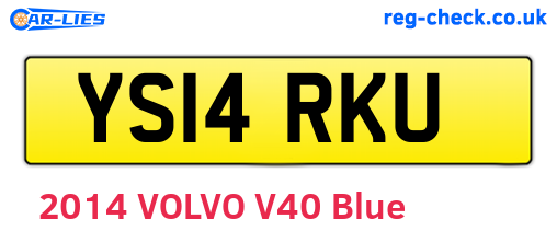 YS14RKU are the vehicle registration plates.