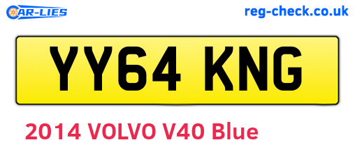YY64KNG are the vehicle registration plates.