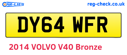 DY64WFR are the vehicle registration plates.