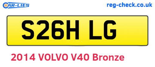 S26HLG are the vehicle registration plates.