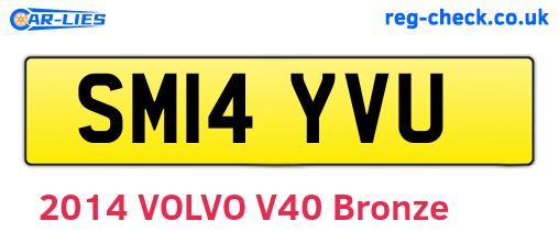 SM14YVU are the vehicle registration plates.