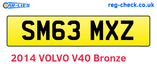 SM63MXZ are the vehicle registration plates.