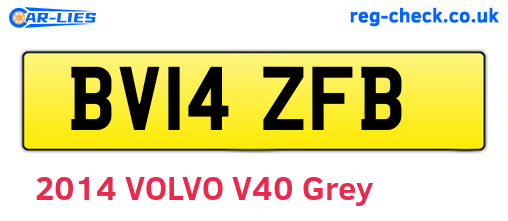 BV14ZFB are the vehicle registration plates.
