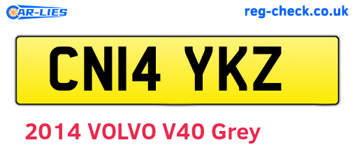 CN14YKZ are the vehicle registration plates.