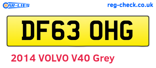 DF63OHG are the vehicle registration plates.