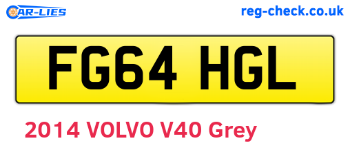 FG64HGL are the vehicle registration plates.