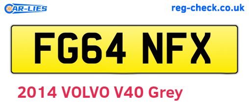 FG64NFX are the vehicle registration plates.