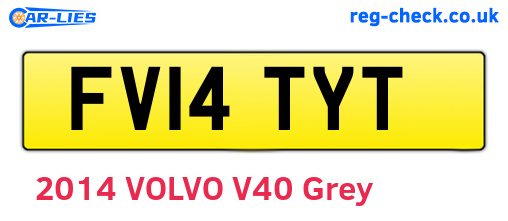 FV14TYT are the vehicle registration plates.