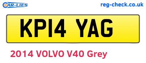 KP14YAG are the vehicle registration plates.