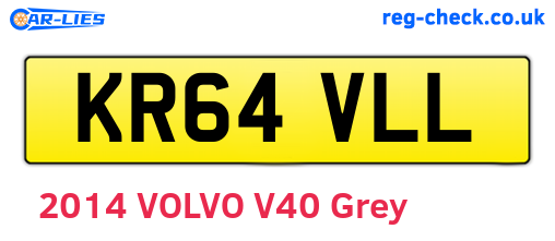 KR64VLL are the vehicle registration plates.