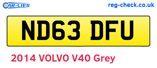 ND63DFU are the vehicle registration plates.